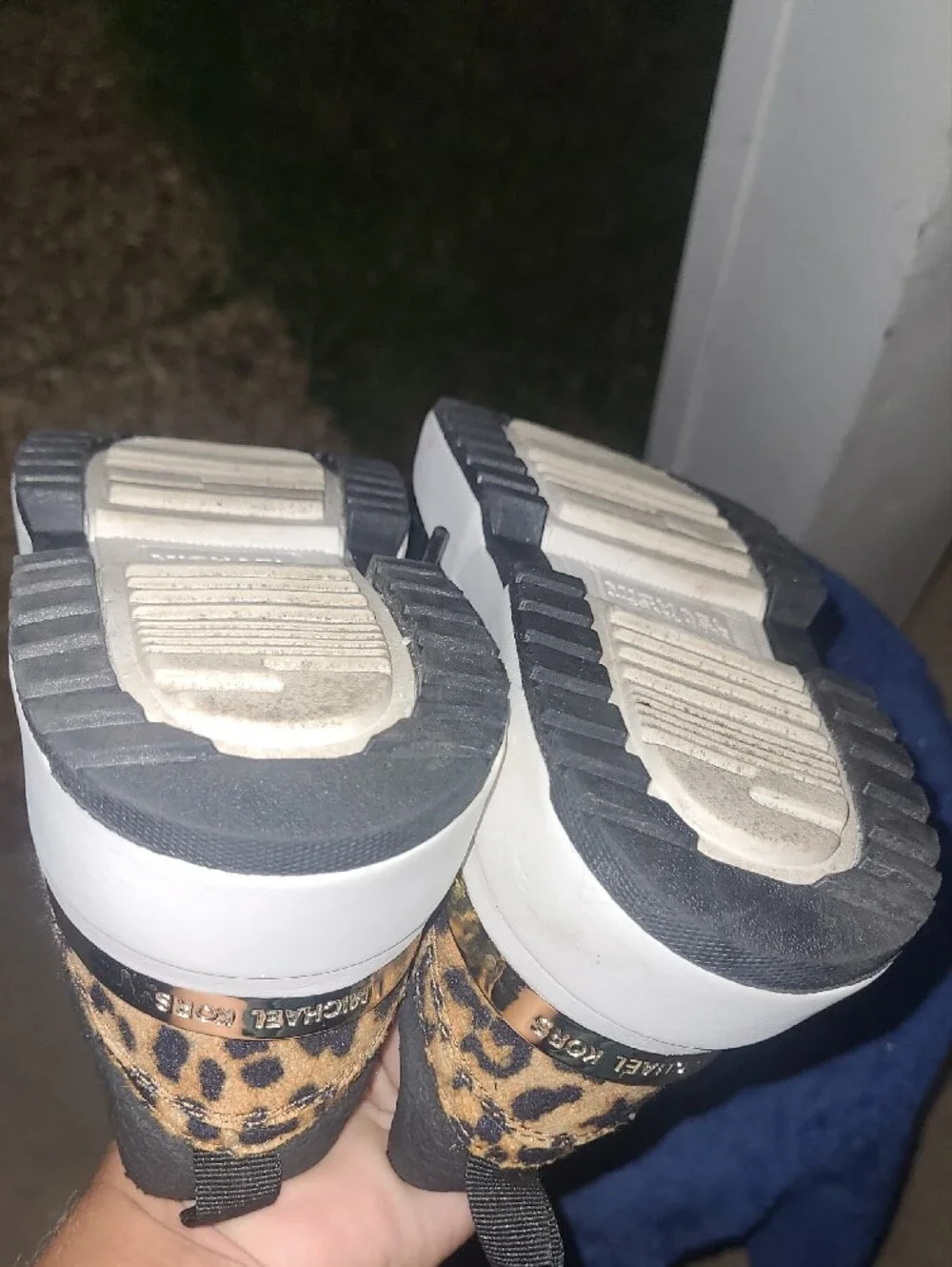 Michael Kors Kids Leopard Print Platform Sneakers - Black, Brown  Girls Size 2